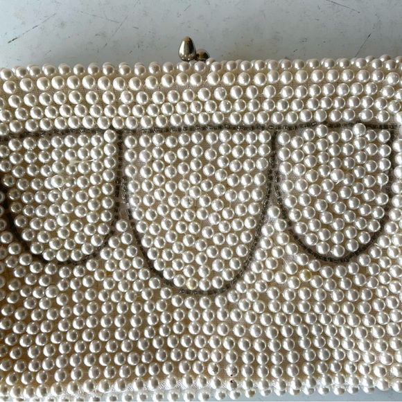 Vintage Pearl Beaded Clutch - Picture 2 of 4